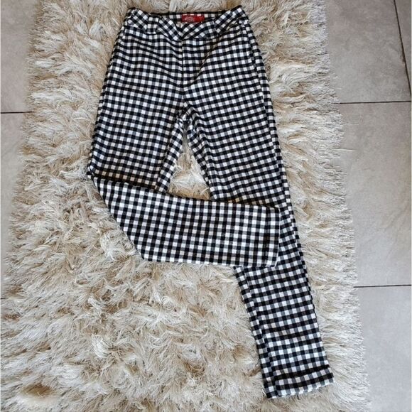 Plaid Dickies Pants Size 0 Plaid Black WhitePre-owned-Academia- - Picture 4 of 8